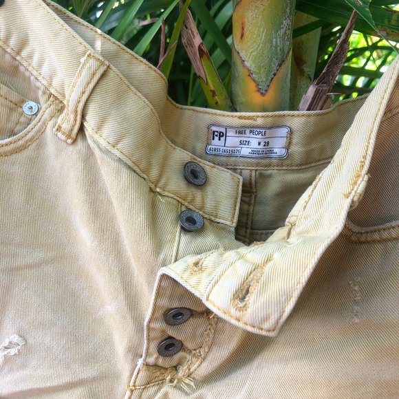 Free People Relaxed High Waisted Jean Shorts - Picture 3 of 3